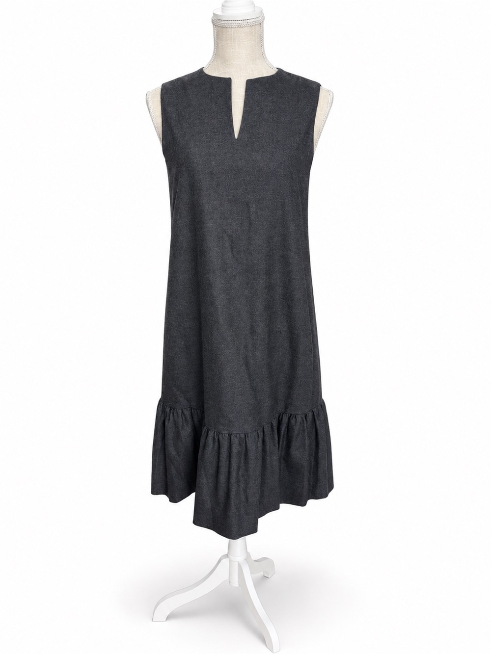 Salvatore Ferragamo Grey Virgin Wool Cashmere Dress Silk Blend Lining IT 40 US 4